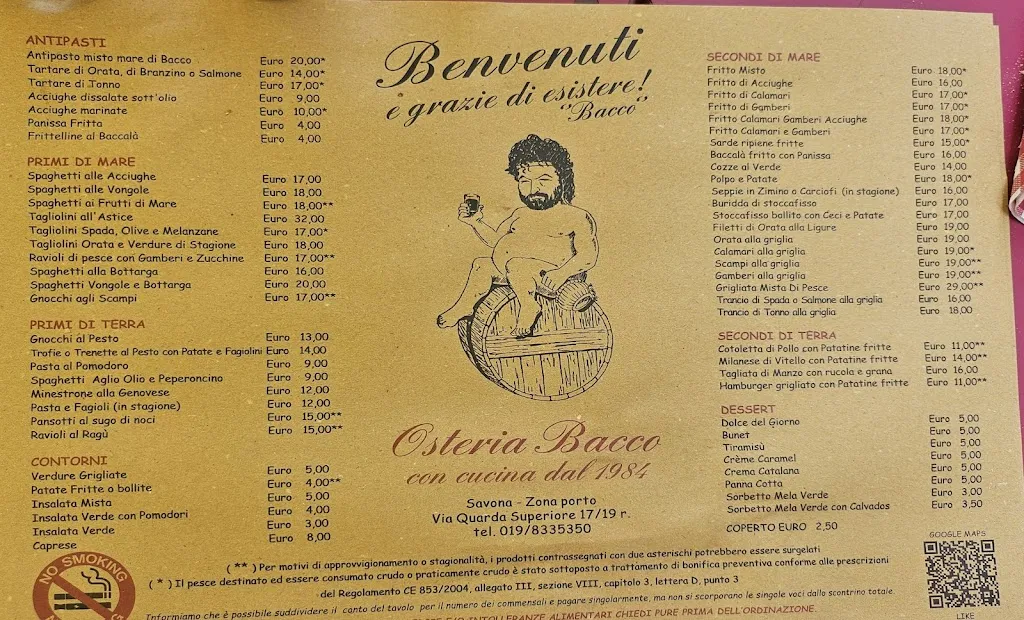 Menü_Osteria Bacco_Provincia di Savona_Bild_3