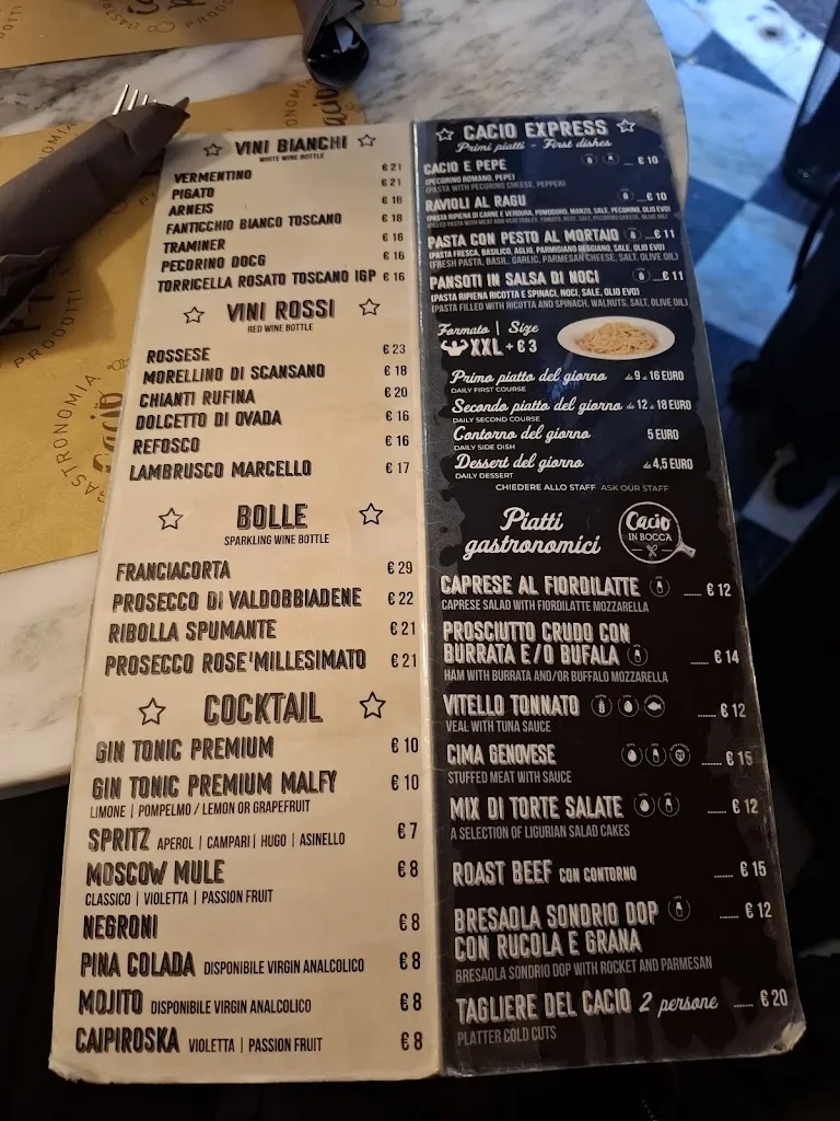 Menu_Cacio & Pepe Genova_Provincia di Genova_immagine_4