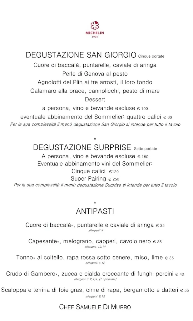 Menu_RISTORANTE SAN GIORGIO_Provincia di Genova_immagine_1
