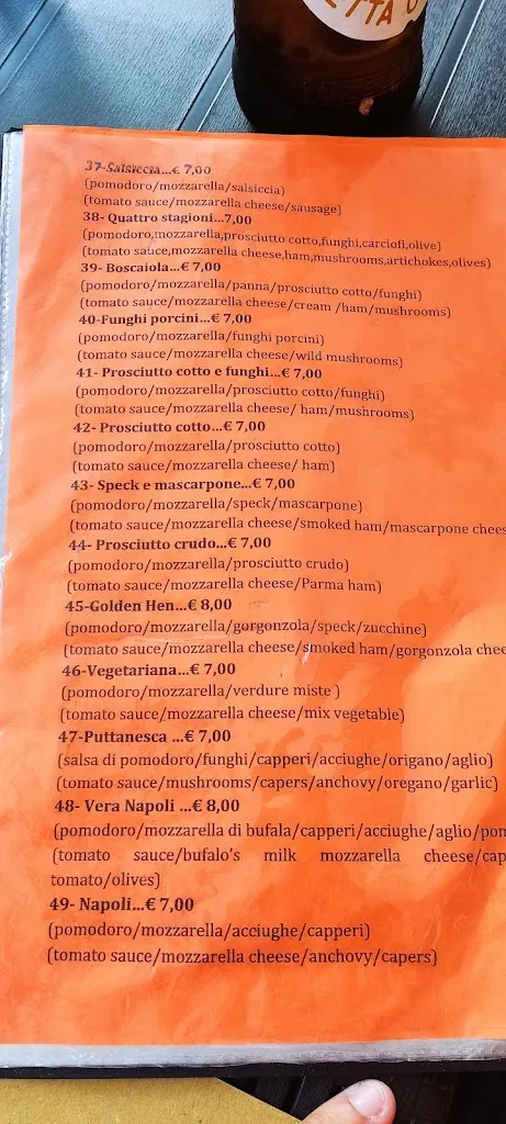 Menu_Ristorante Pizzeria Golden Hen_Riccò del Golfo_immagine_1