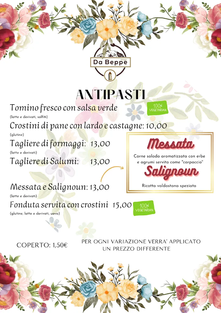 Menu_Ristorante Trattoria Da Beppe_Morgex_image_2