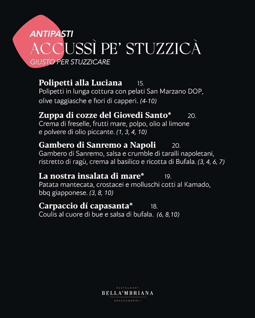 Menu_Bella 'Mbriana_San Remo_immagine_4