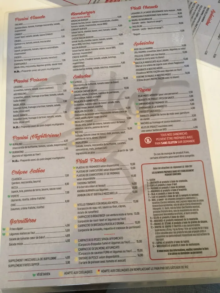 Menü_Ristorante Crikkot_San Remo_Bild_2