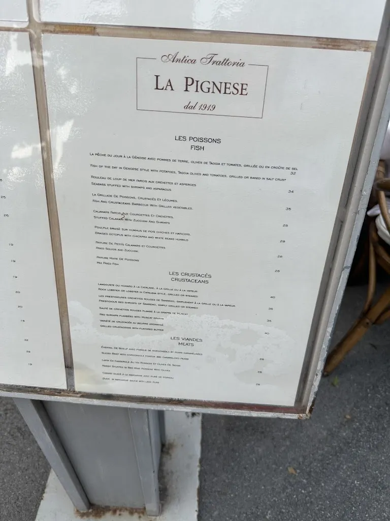 Menu_La Pignese_San Remo_image_1