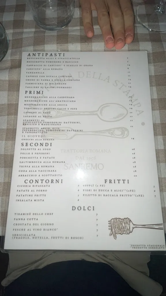 Menu_Trattoria della Stampa Sanremo_San Remo_image_1