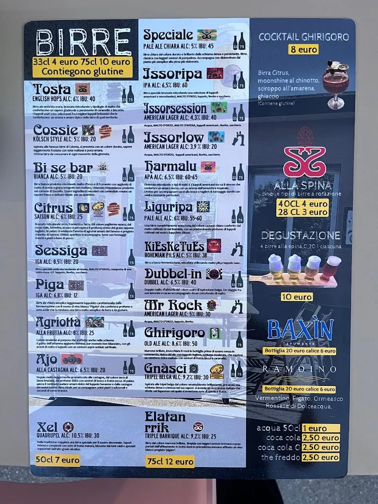 Menu_Birrificio El Issor - Il Ghirigoro_Sassello_image_1