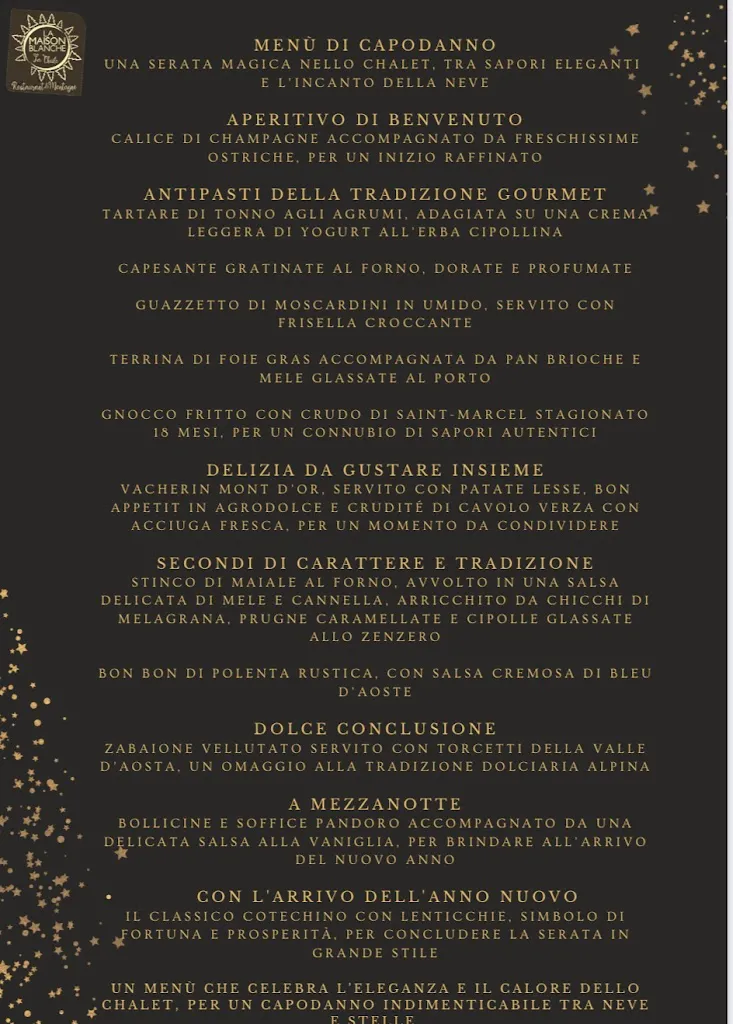 Menu_LA MAISON BLANCHE restaurant de montagne_La Thuile_image_1