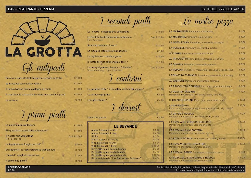 Menu_La Grotta Ristorante Pizzeria_La Thuile_image_2