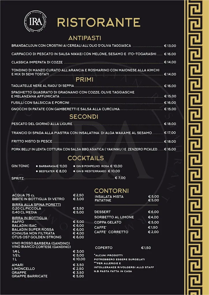 Menu_Ristorante Pizzeria Ira_Taggia_image_1