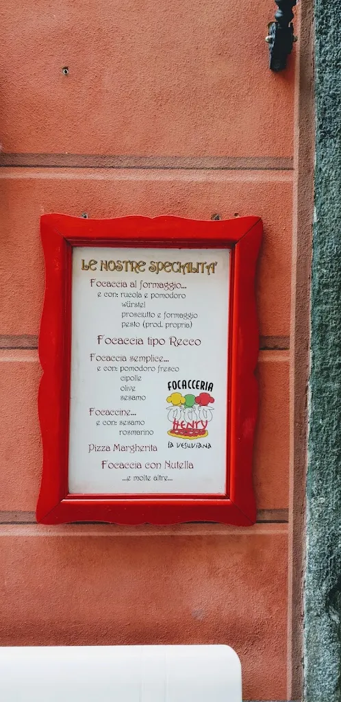 Menu_Focacceria Henry - La Vesuviana_Varazze_image_1