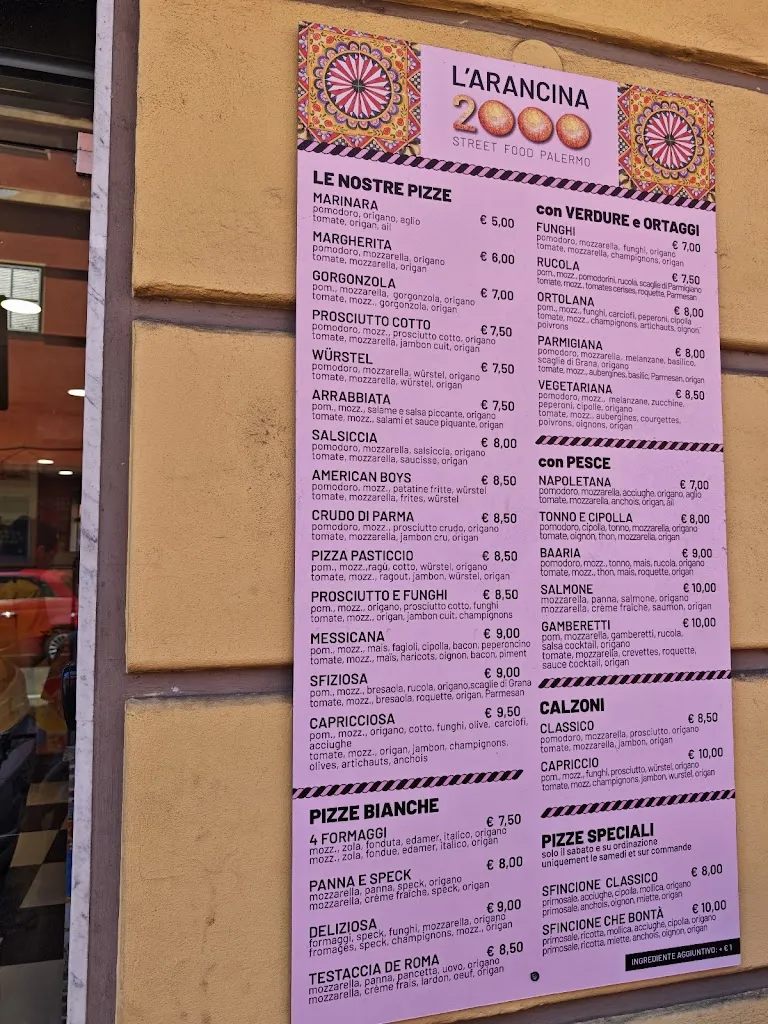 Menü_L'arancina 2000_Ventimiglia_Bild_2