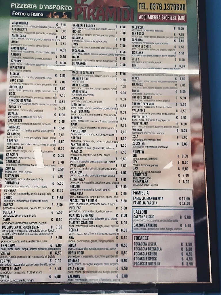 Menu_Pizzeria le piramidi di Acquanegra Sul Chiese_Acquanegra sul Chiese_image_1