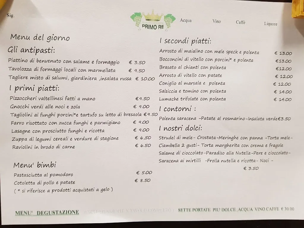 Menu_First King restaurant bar_Abbadia Lariana_image_1