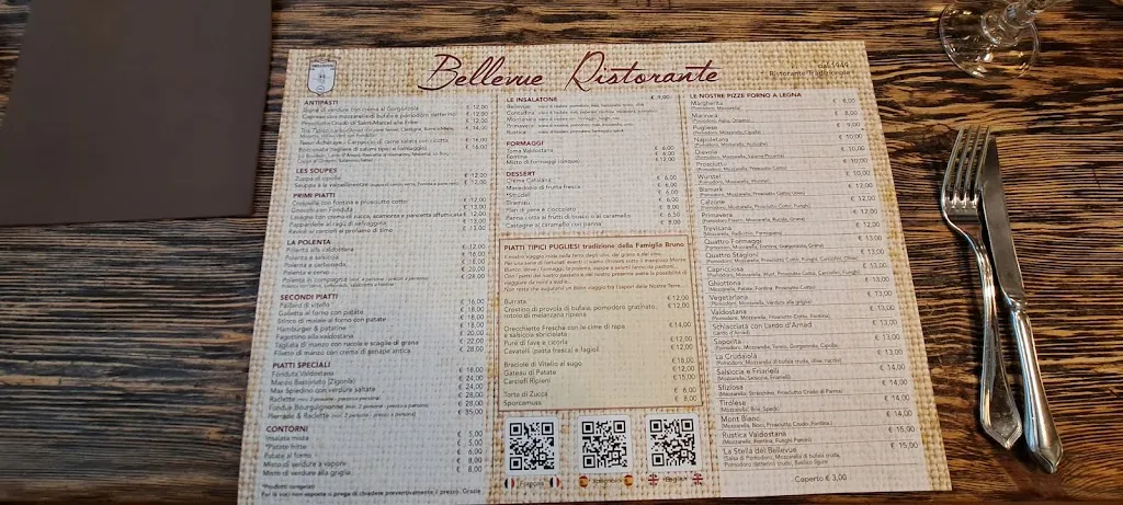 Menu_Ristorante Pizzeria bar Bellevue_Prè Saint Didier_image_1