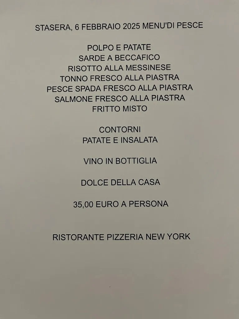 Menu_Trattoria pizzeria New York_Pont-Saint-Martin_image_1