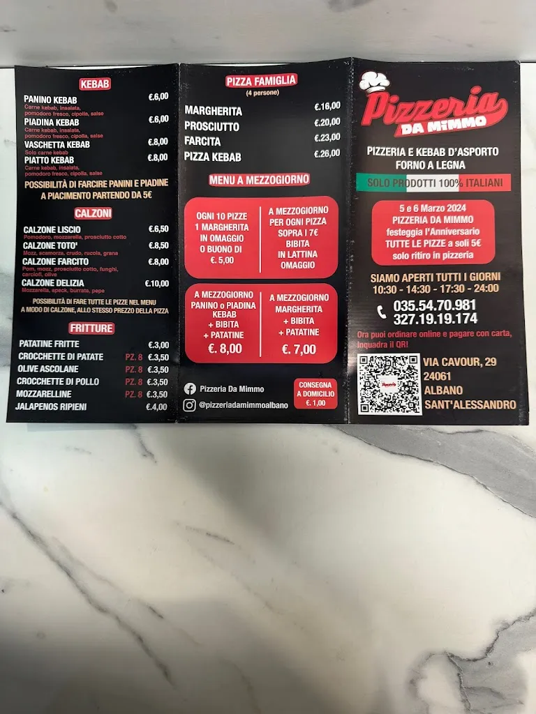 Menu_Pizzeria da Mimmo_Albano Sant'Alessandro_image_4