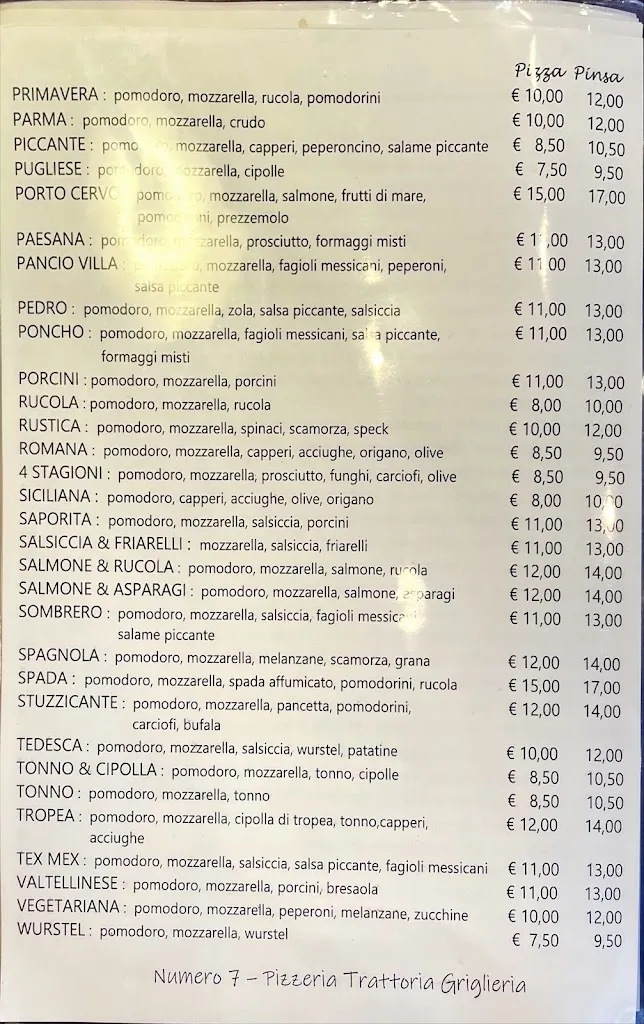 Menu_Trattoria Pizzeria Griglieria Numero7_Albese Con Cassano_image_1
