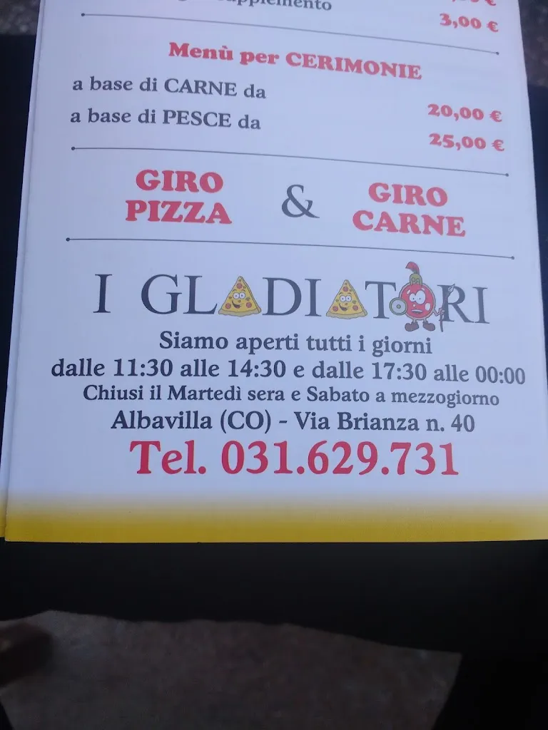 Menu_Ristorante Pizzeria I Gladiatori_Albavilla_image_4