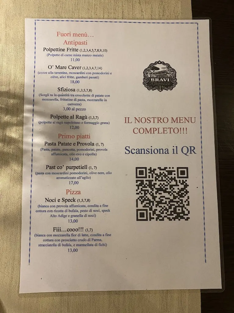 Menu_Quei Bravi Ragazzi Ristorante e Pizzeria Napoletana_Albavilla_image_1