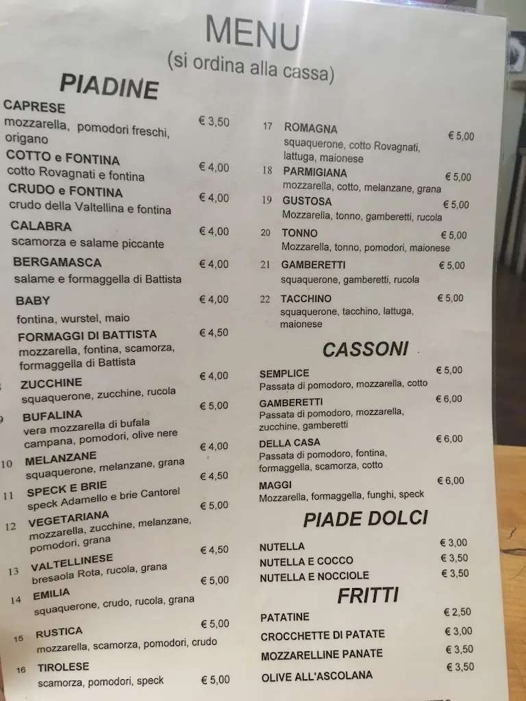 Menu_Piadineria Del Borgo_Albino_image_1