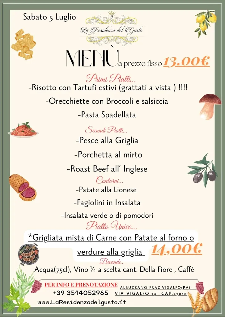 Menu_Trattoria La Residenza del Gusto_Albuzzano_image_3