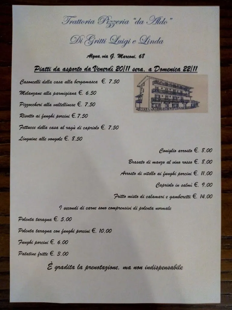 Menu_Trattoria Pizzeria Da Aldo Di Gritti Luigi_Algua_image_4