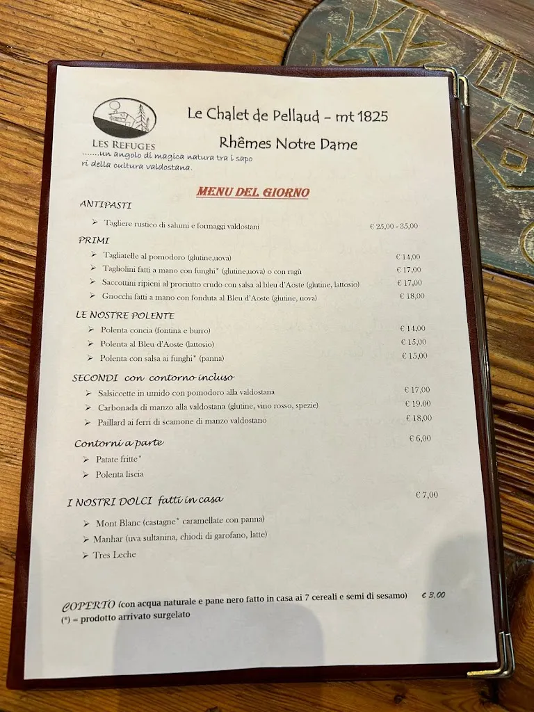 Menu_Le Chalet de Pellaud - Rêve sur le lac _Rhemes-Notre-Dame_image_1