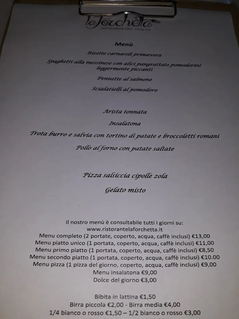 Menu_La Forchetta Ristorante & Pizzeria_Alzate Brianza_image_1