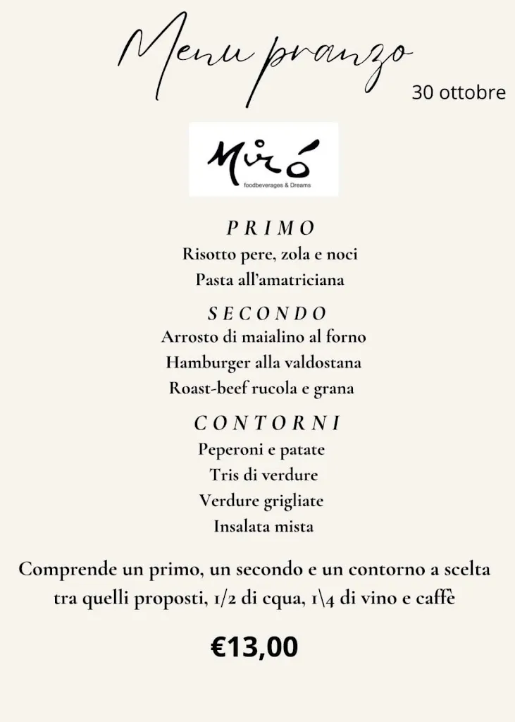 Menu_Miró foodbeverages & dreams_Alzate Brianza_image_1