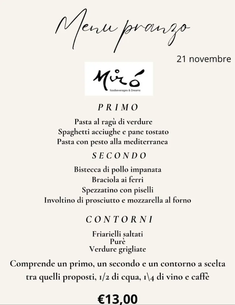 Menu_Miró foodbeverages & dreams_Alzate Brianza_image_2