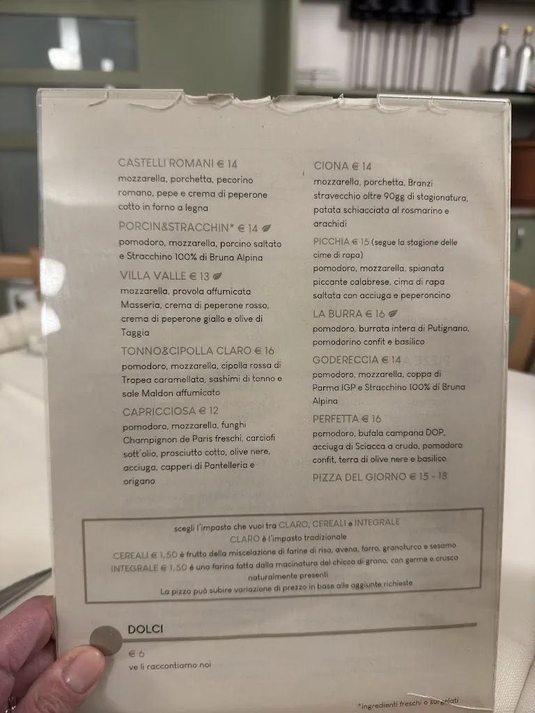 Menu_Claro Pizzeria Contemporanea | Pizza Gourmet_Almè_image_2