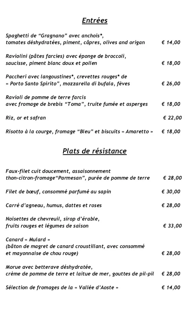 Menu_Ristorante Le Grenier_Saint-Vincent_image_2