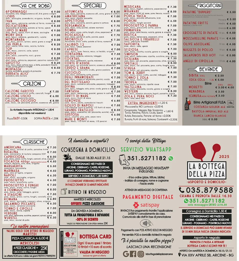 Menu_La Bottega Della Pizza di Ivan e Loris_Arcene_image_1