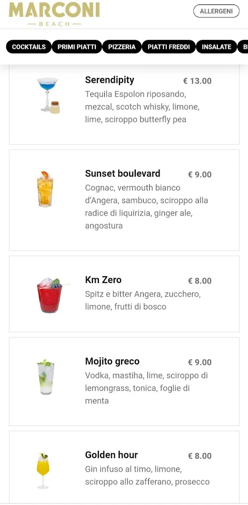 Menu_Marconi Beach Arona_Angera_immagine_3