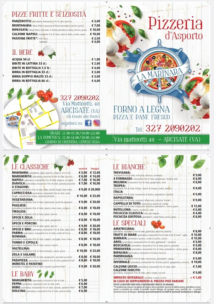 Menu_Pizzeria d'asporto La Marinara_Arcisate_image_1