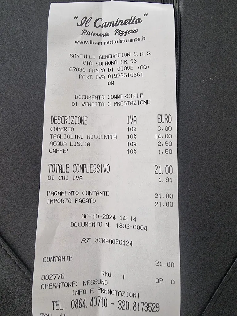 Thomas Frydenlund_Ristorante Pizzeria Il Caminetto_Campo di Giove_review