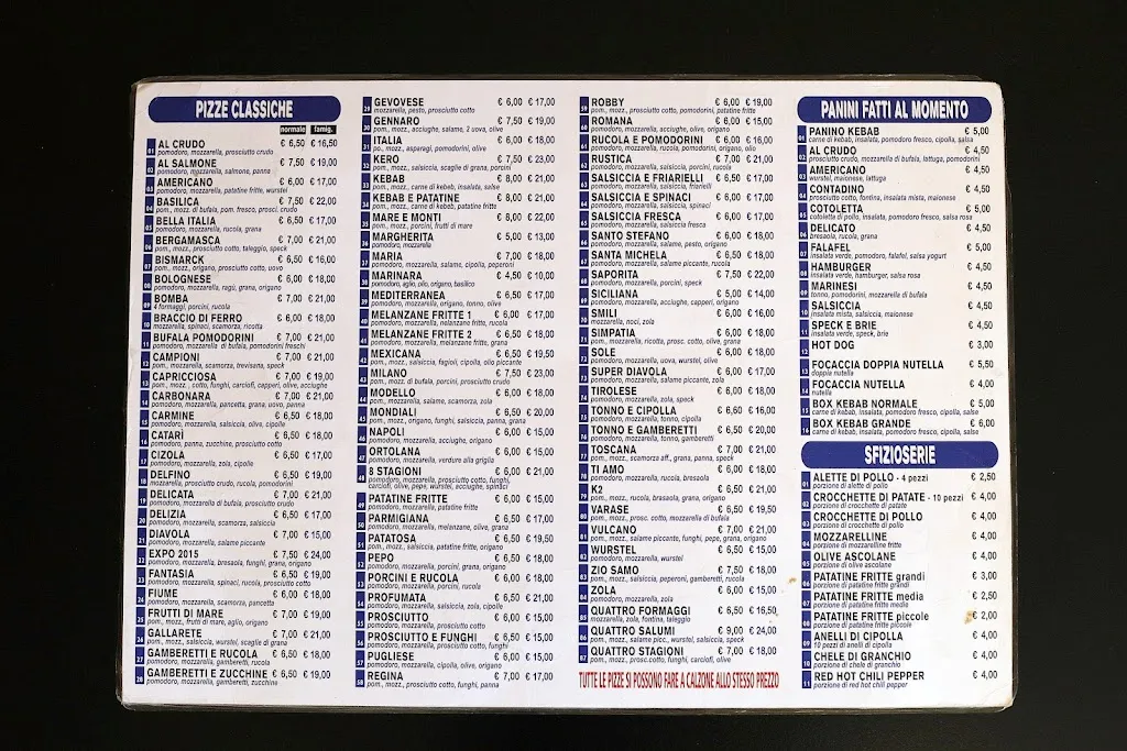 Menu_Vicino a me pizzeria kebab_Arcisate_image_1