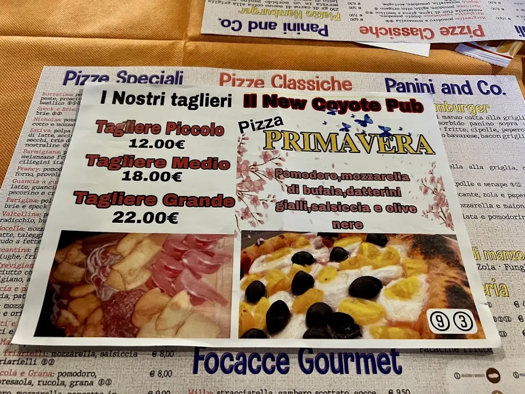 Menu_Il New Coyote Pub_Arconate_image_2