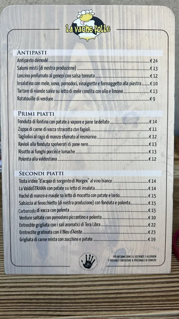 Menu_Osteria La Vache Folle_Saint-Vincent_image_4