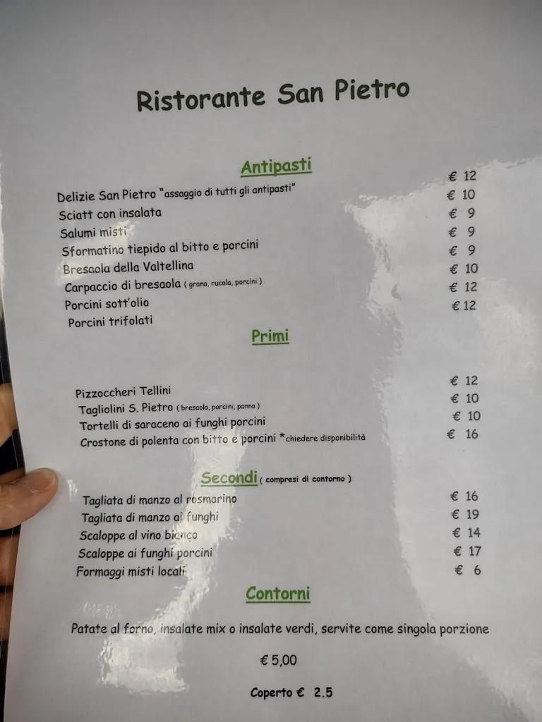 Menu_San Pietro Restaurant_Aprica_image_2