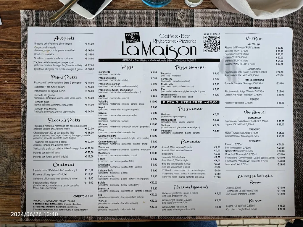 Menu_La Maison Ristorante Pizzeria_Aprica_image_2