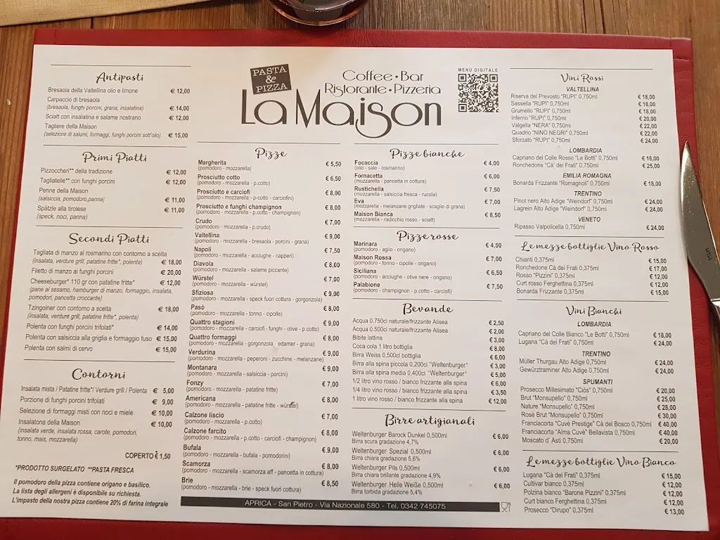 Menu_La Maison Ristorante Pizzeria_Aprica_image_4