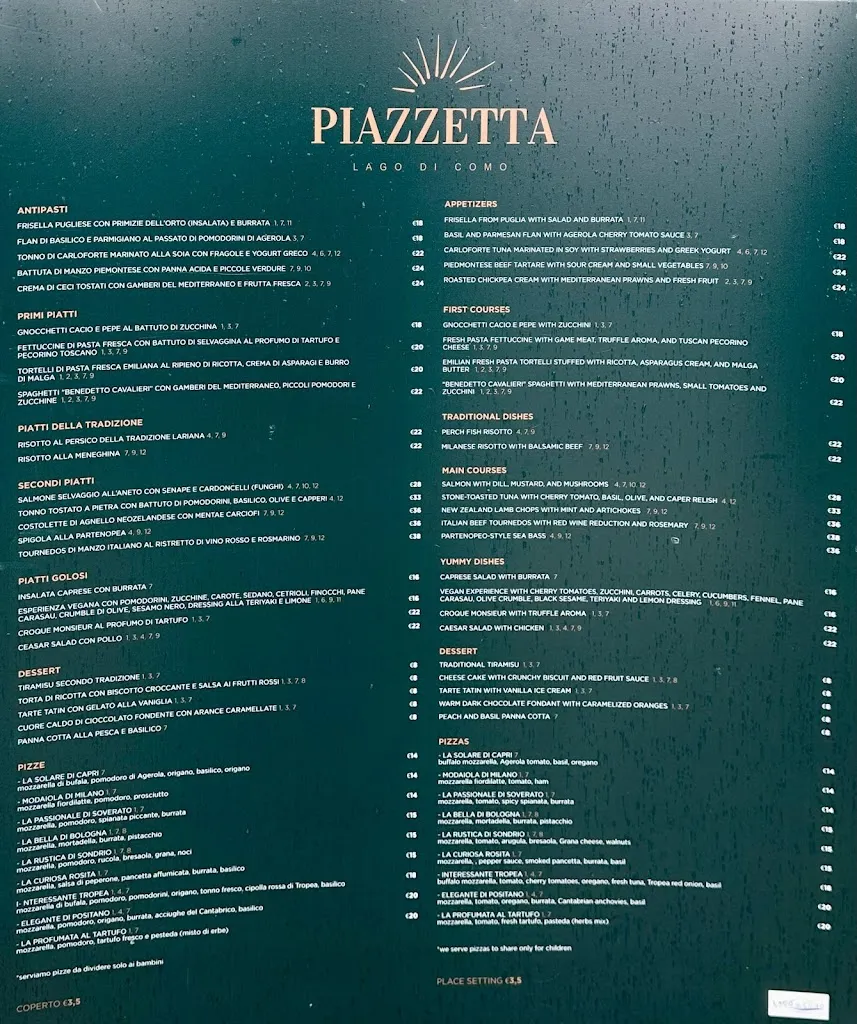Menu_Piazzetta Lago Di Como_Argegno_immagine_1