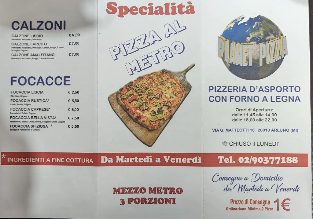 Menu_Planet Pizza Di Falcone Domenico_Arluno_image_2