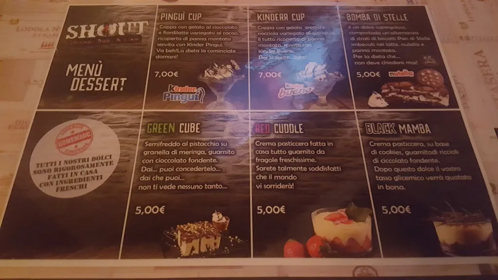 Menu_SHOUT - Dinner, Beer & Live_Arluno_image_2