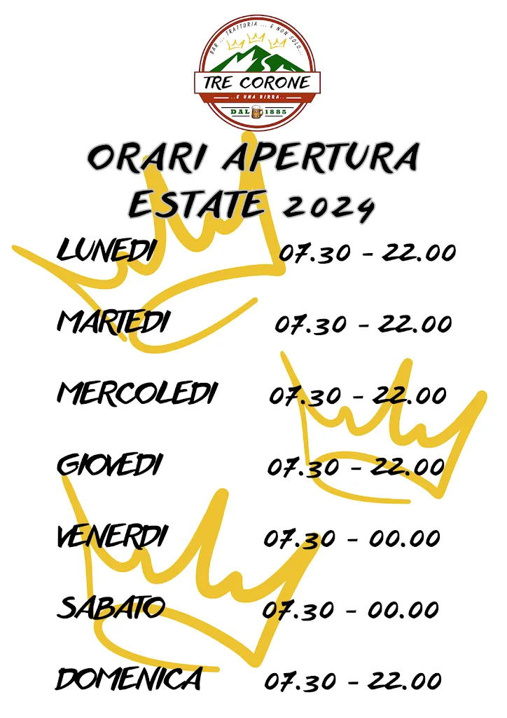 Menu_Tre Corone 1885 Pizzeria Bar Trattoria...e non solo_Aviatico_image_4