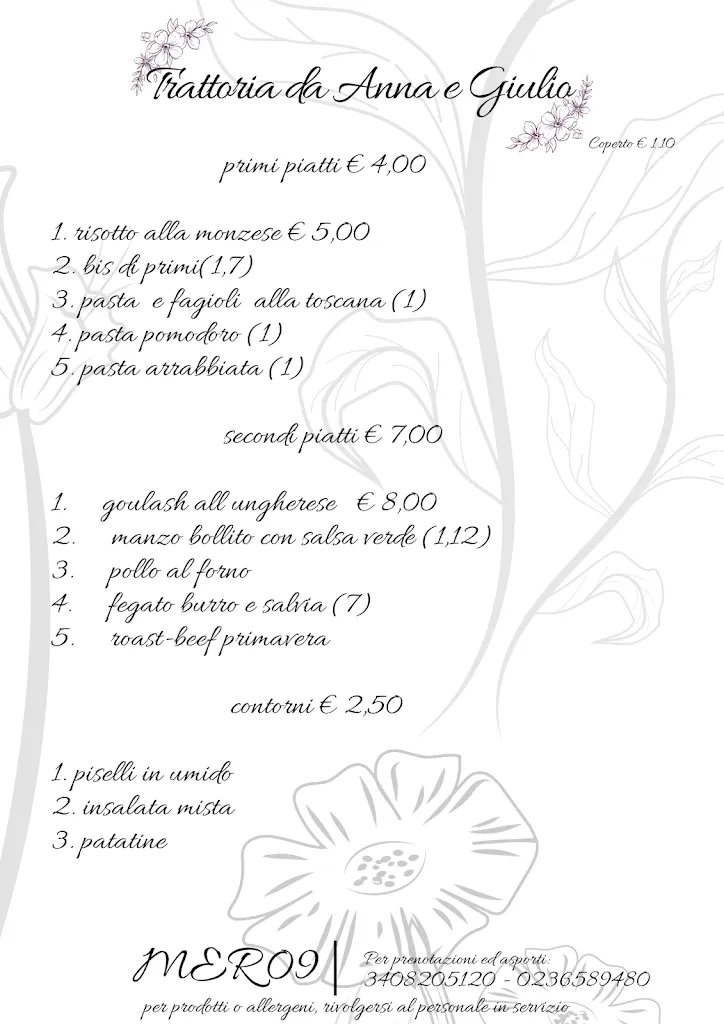 Menu_Bar Trattoria 