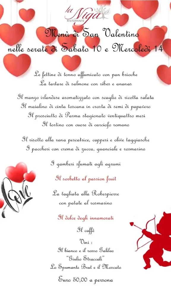 Menu_Ristorante La Niga - Matrimoni, cerimonie e banchetti_Azzano Mella_image_4
