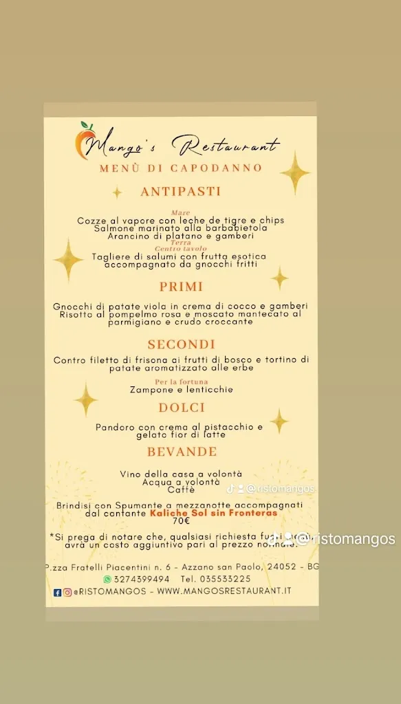 Menu_Mango's Restaurant_Azzano San Paolo_image_1