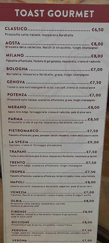 Menu_Toasteria Italiana_Azzano San Paolo_image_1